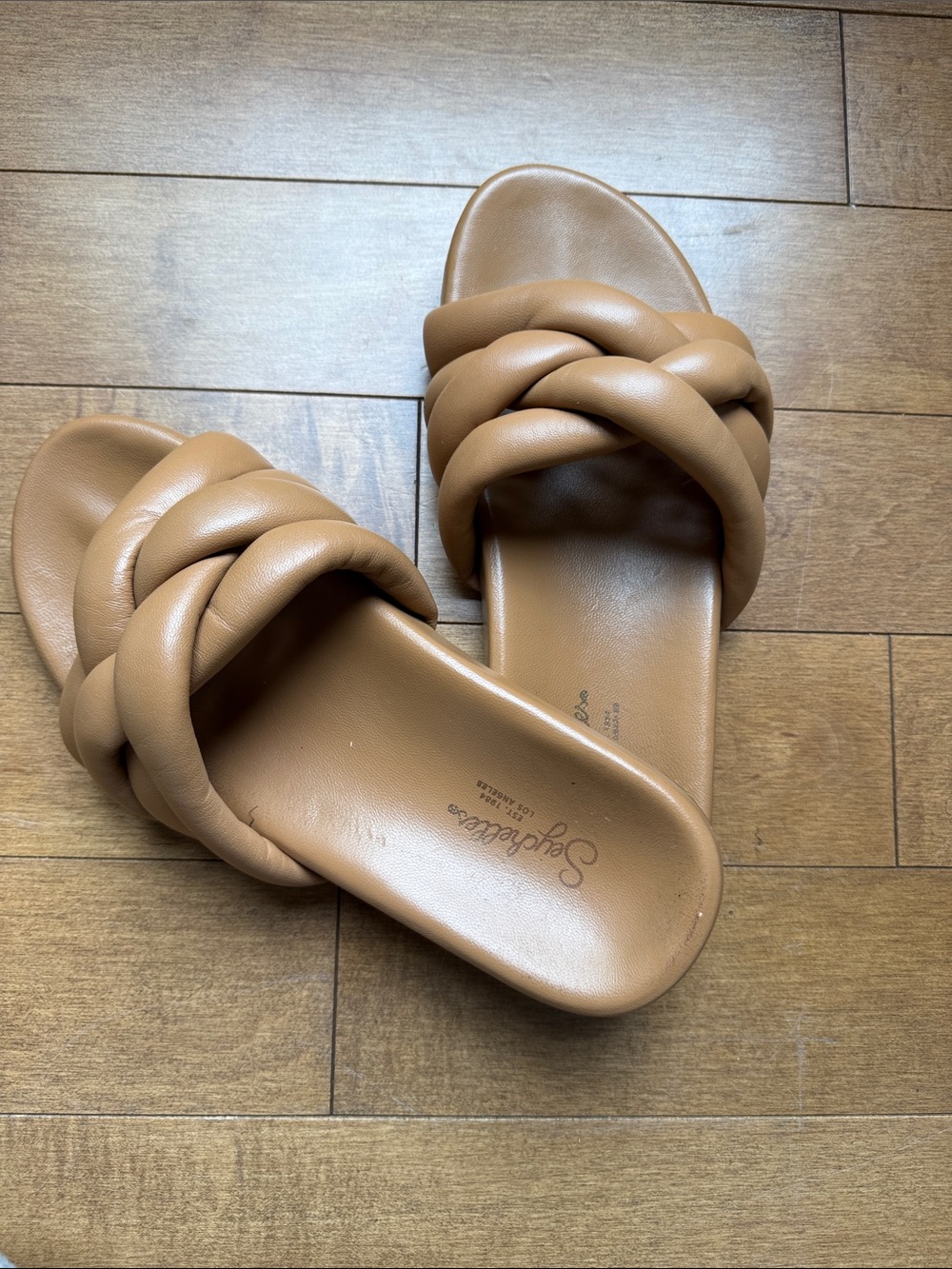 Seychelles Cognac Braided Slide Sandals - Size 8